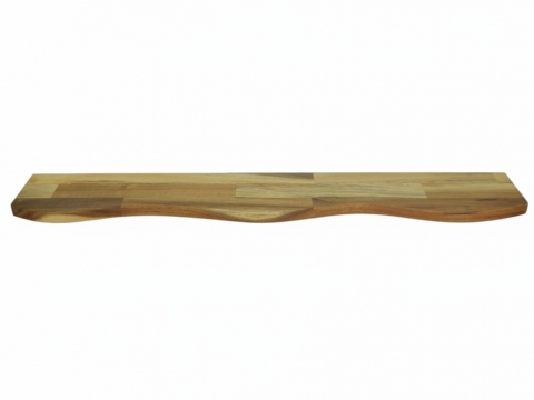 Curvy acacia floating shelf